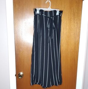 Flowy, Striped Paper Bag Pants